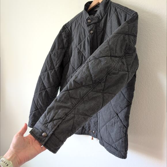 J,Crew Sussex Quilted Jacket Gray Primaloft Utility Field Coat Barn Medium RARE - Picture 8 of 9